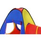 Cort de joaca pentru copii, 3 in 1, pliabil, tunel legatura, 300x80x86 cm, poliester, geanta transport