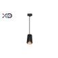 Lustra suspendata, bec LED 35W, IP20, baza 60x25 mm, corp aluminiu si otel, lungime cablu 1 m