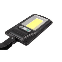 Lampa solara LED stradala, autonomie 6-8h, telecomanda, IP44, 6500K, 300lm, 10W, 100 surse, negru
