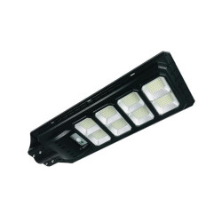 Lampa solara LED stradala, autonomie 6-20h, IP65, 6000K, 6200lm, 400W, 400 surse, negru