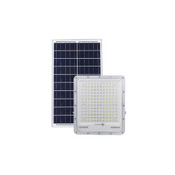 Proiector solar LED, autonomie 14h, telecomanda, 5000K, 4500lm, 200W, 312 surse, negru
