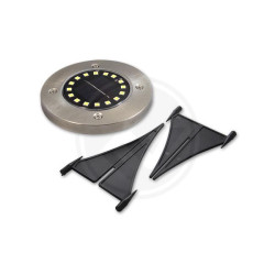 Set lampi solare LED tarus, autonomie 6-8h, IP44, 6500K, 40lm, 0,96W, set, 16 surse, argintiu