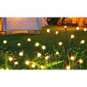 Lampa solara LED gradina, autonomie 6-8h, IP44, 3000K, 25lm, 0.6W, 10 surse, negru