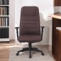 Scaun directorial, pivotant la 360 grade, inaltime reglabila 116-126 cm, maxim 150 kg, tapiterie PVC, maro Scaun directorial, pivotant la 360 grade, inaltime reglabila 116-126 cm, maxim 150 kg, tapiterie PVC, maro