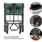 Carucior de gradina pliabil, maxim 80 kg, roti pivotante, 113x91 cm, greutate 8.5 kg, verde