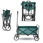 Carucior de gradina pliabil, maxim 80 kg, roti pivotante, 113x91 cm, greutate 8.5 kg, verde