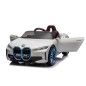 Masinuta electrica BMW I4, 2X25W, Bluetooth, MP3, lumini LED fata-spate, suspensii, roti spuma EVA, scaun maro Masinuta electrica BMW I4, 2X25W, Bluetooth, MP3, lumini LED fata-spate, suspensii, roti spuma EVA, scaun maro