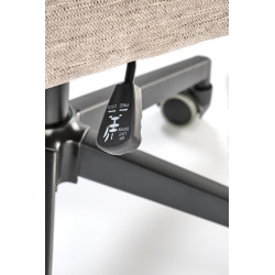 Scaun birou Halmar Adriano, inaltime reglabila 104-110cm, roti cauciucate, functie balansare, functie blocare,textil, bej