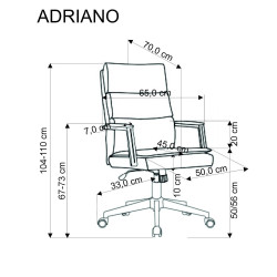 Scaun birou Halmar Adriano, inaltime reglabila 104-110cm, roti cauciucate, functie balansare, functie blocare,textil, bej