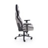 Scaun gaming Halmar Alister, inaltime reglabila 129-134cm, cotiere reglabile, suport lombar, textil, gri/negru