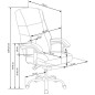 Scaun directorial Alvin, 118-128 cm, suport picioare extensibil, baza metal, roti cauciucate, balansare, multiblock, piele
