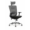 Scaun birou Halmar Ambasador, inaltime reglabila 120-130cm, cotiere reglabile, suport lombar, textil/plasa, negru