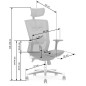 Scaun birou Ambasador, inaltime 120-130 cm, cotiere reglabile, suport lombar, balansare, blocare, mesh, negru Scaun birou Ambasador, inaltime 120-130 cm, cotiere reglabile, suport lombar, balansare, blocare, mesh, negru