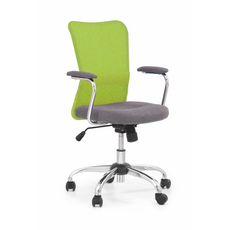 Scaun birou ergonomic Halmar Andy, inaltime reglabila 87-95cm, functie balansare, functie blocare, textil/plasa, verde/gri