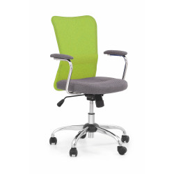 Scaun birou ergonomic Halmar Andy, inaltime reglabila 87-95cm, functie balansare, functie blocare, textil/plasa, verde/gri