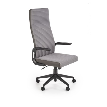 Scaun birou Halmar Arezzo, inaltime reglabila 119-129cm, functie balansare, functie blocare, textil, gri/negru