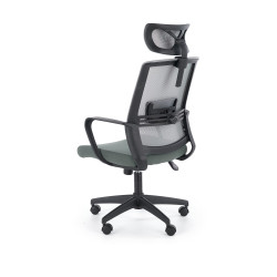 Scaun birou ergonomic Halmar Arsen, inaltime reglabila 113-124cm, suport lombar, textil/plasa, verde/gri