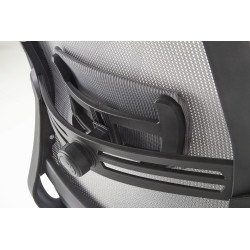 Scaun birou ergonomic Halmar Arsen, inaltime reglabila 113-124cm, suport lombar, textil/plasa, verde/gri