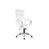 Scaun directorial Halmar Aurelius, inaltime reglabila 110-120cm, functie balansare, functie blocare, piele, alb/argintiu