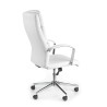Scaun directorial Halmar Aurelius, inaltime reglabila 110-120cm, functie balansare, functie blocare, piele, alb/argintiu