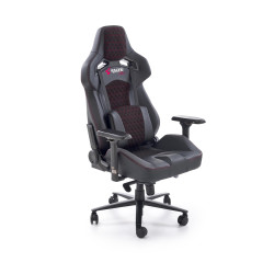 Scaun gaming Halmar Baldur, inaltime reglabila 129-134cm, suport lombar, functie balansare, functie blocare, piele, negru