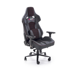 Scaun gaming Halmar Baldur, inaltime reglabila 129-134cm, suport lombar, functie balansare, functie blocare, piele, negru