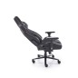 Scaun gaming, functie balansare si blocare, inaltime 129-134 cm, baza polipropilena, suport lombar, piele, negru