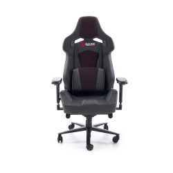 Scaun gaming Halmar Baldur, inaltime reglabila 129-134cm, suport lombar, functie balansare, functie blocare, piele, negru