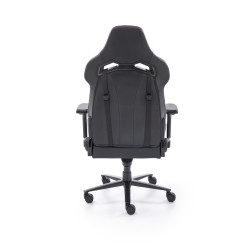 Scaun gaming Halmar Baldur, inaltime reglabila 129-134cm, suport lombar, functie balansare, functie blocare, piele, negru