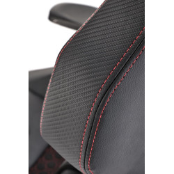 Scaun gaming Halmar Baldur, inaltime reglabila 129-134cm, suport lombar, functie balansare, functie blocare, piele, negru