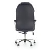 Scaun directorial Halmar Barton, inaltime reglabila 115-123cm, roti cauciucate, piele, negru/alb