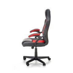 Scaun gaming Halmar Berkel, inaltime reglabila 108-117cm, functie balansare, functie blocare, piele, negru/rosu