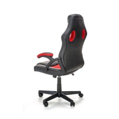Scaun gaming Halmar Berkel, inaltime reglabila 108-117cm, functie balansare, functie blocare, piele, negru/rosu