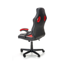 Scaun gaming Halmar Berkel, inaltime reglabila 108-117cm, functie balansare, functie blocare, piele, negru/rosu
