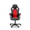 Scaun gaming Halmar Berkel, inaltime reglabila 108-117cm, functie balansare, functie blocare, piele, negru/rosu