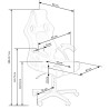 Scaun gaming Halmar Berkel, inaltime reglabila 108-117cm, functie balansare, functie blocare, piele, negru/rosu