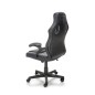 Scaun gaming Berkel, reglare 108-117 cm, latime 62 cm, baza polipropilena, maxim 100 kg, piele eco, negru/gri