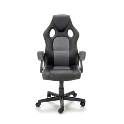 Scaun gaming Halmar Berkel, inaltime reglabila 108-117cm, functie balansare, functie blocare, piele, negru/gri