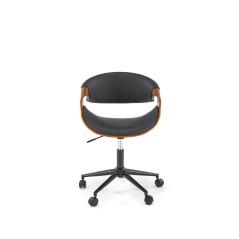 Scaun birou Halmar Bilbo, inaltime reglabila 72-82cm, baza metal, stil modern, piele, maro/negru