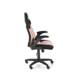 Scaun gaming Halmar Bloom, inaltime reglabila 110-120cm, cotiere reglabile, textil, roz/negru