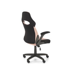 Scaun gaming Halmar Bloom, inaltime reglabila 110-120cm, cotiere reglabile, textil, roz/negru