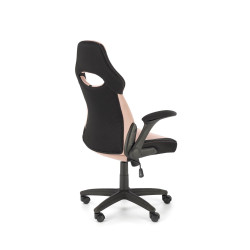 Scaun gaming Halmar Bloom, inaltime reglabila 110-120cm, cotiere reglabile, textil, roz/negru