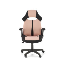 Scaun gaming Halmar Bloom, inaltime reglabila 110-120cm, cotiere reglabile, textil, roz/negru