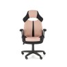 Scaun gaming Halmar Bloom, inaltime reglabila 110-120cm, cotiere reglabile, textil, roz/negru