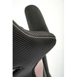 Scaun gaming Halmar Bloom, inaltime reglabila 110-120cm, cotiere reglabile, textil, roz/negru