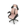 Scaun gaming Halmar Bloom, inaltime reglabila 110-120cm, cotiere reglabile, textil, roz/negru