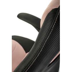 Scaun gaming Halmar Bloom, inaltime reglabila 110-120cm, cotiere reglabile, textil, roz/negru