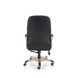 Scaun directorial Halmar Carlos, inaltime reglabila 106-114cm, roti cauciucate, piele, negru