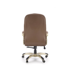 Scaun directorial Halmar Carlos, inaltime reglabila 106-114cm, roti cauciucate, piele, maro