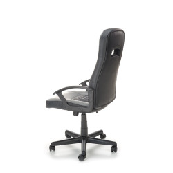 Scaun directorial Halmar Castano, inaltime reglabila 107-117cm, functie balansare, functie blocare, piele, negru/gri